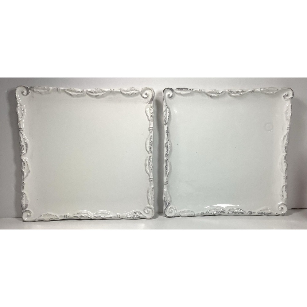 2‎ Bianca Wave American Atelier Salad/Desert Plates Very Nice!